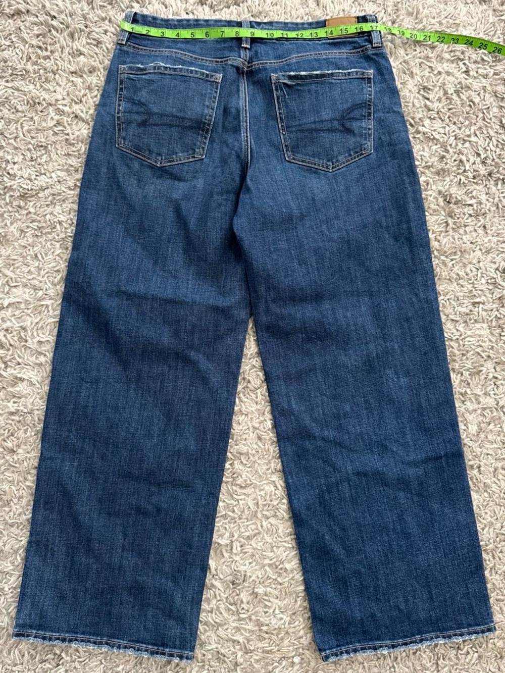 AMERICAN EAGLE 12 ✨ adult dark wash baggy jeans excellent condition - Picture 4 of 4